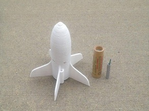 modello di razzo petardo payload hobby la bomba esplodere esplode i fuochi d'artificio missile 3d print model - Mito3D