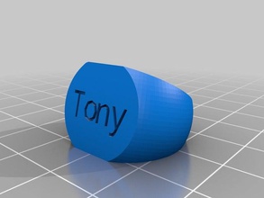 tony ring rings customized 3d print model - Mito3D