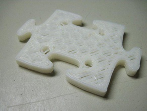enclavamiento de rompecabezas la plana pieza construcción juguetes modular replicación pared 3d print model - Mito3D