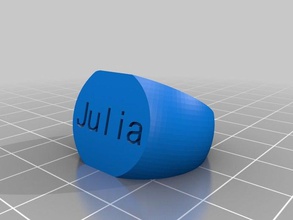 julia ring rings customized 3d print model - Mito3D