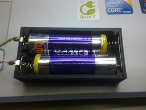 battery holder 2 aa batteries electronics 3d print model - Mito3D