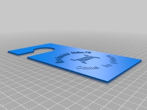 özelleştirilmiş kapı askı benim işaretler logoları 3d print model - Mito3D