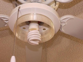 globe extension household ceiling fan cfl lamp light bulb 3d print model - Mito3D