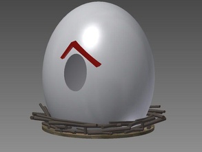 nest birdhouse outdoor garden 3d print model - Mito3D