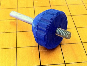 knob encased hex nut other threaded rod stud 3d print model - Mito3D