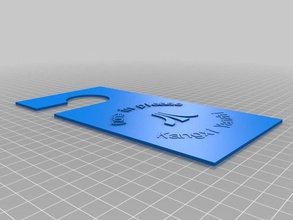 özelleştirilmiş kapı askı benim işaretler logoları 3d print model - Mito3D