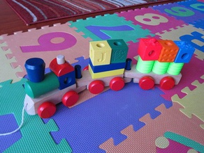 özel oyuncak istifleme tren bloklar diğer openscad 3d print model - Mito3D