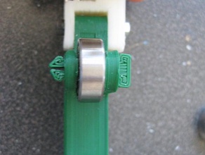 m6 13mm pin filament drive idler arm other flange 606 606zz bearing extruder jstkatz upgrade part openscad 3d print model - Mito3D