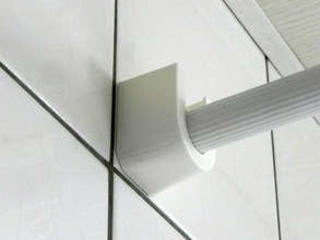 el titular de ducha barra la cortina cuarto baño accesorios anit-pad deslizamiento anti-slip los hogares ikea pla apoyo útil 3d print model - Mito3D