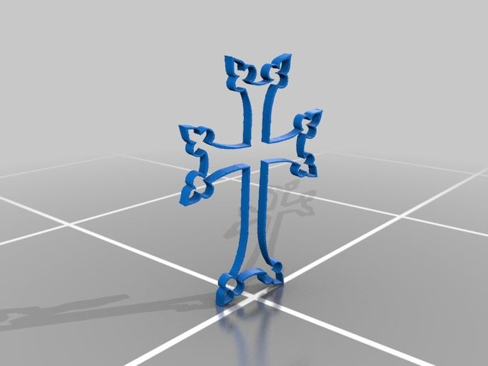 arménien de la croix art outils cross pédant 3D print model - Mito3D