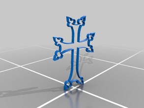 arménien de la croix art outils cross pédant 3d print model - Mito3D