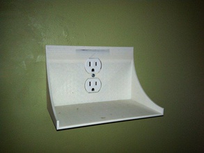 small shelf use around plug decor wall socket 3d print model - Mito3D