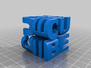 cubo ambigrama 3d d'autres ambigram 3d print model - Mito3D