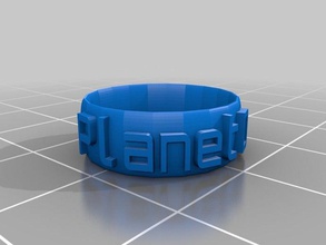 il mio personalizzato anello banda di script per la creazione taglie usa customizer pdance anelli 3d print model - Mito3D