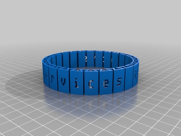 nome pulseira pulseiras personalizado 3D print model - Mito3D