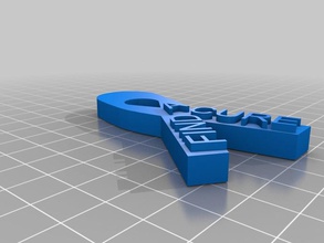find cure ribbon other 3d print model - Mito3D