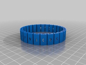 name bracelet bracelets customized 3d print model - Mito3D