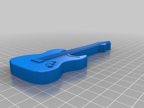 fender style electric guitar props acoustic easy instrument music musical rock scale simple 3d print model - Mito3D