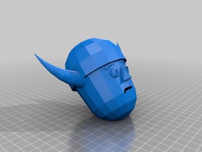 viking ouvido chifre homem interativo a arte personalizado 3d print model - Mito3D