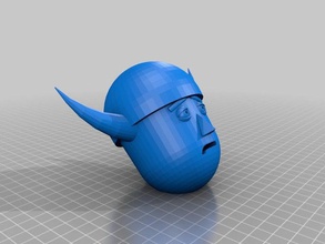 viking oreille corne de l'homme interactifs art personnalisé 3d print model - Mito3D
