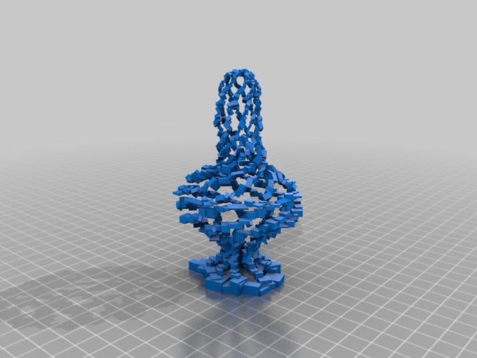 spiral squares art 3D print model - Mito3D