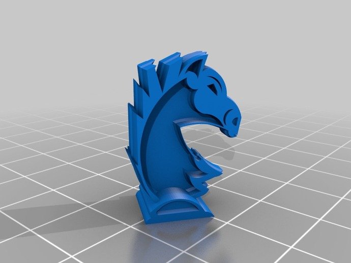 di scacchi 3d consiglio giochi da tavolo scacchiera cavaliere 3D print model - Mito3D