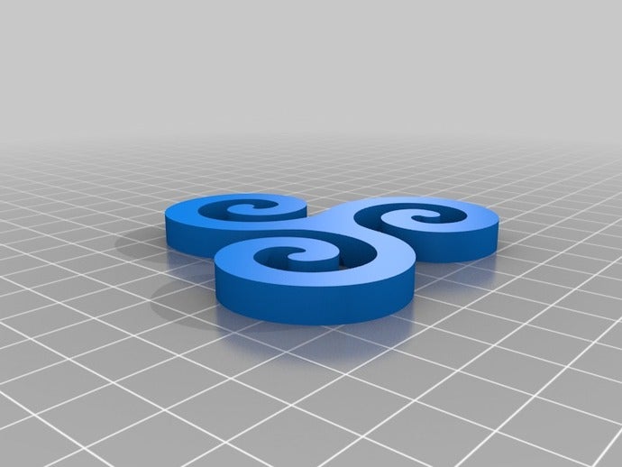 triskelion paralar rozetler 3D print model - Mito3D