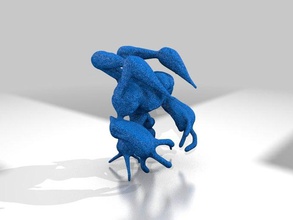 hoh tête sur les talons créatures alien jeu le monstre nittee grittee l'éclosion du lac jouet 3d print model - Mito3D