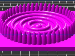 quantum corral coaster sculptures mirage nanotechnology standing wave 3d print model - Mito3D