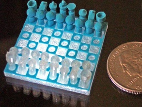 micro-Schachspiel Schach-Brett micro print 3d print model - Mito3D