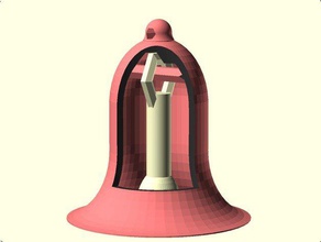 bell integral clapper other featured openscad 3d print model - Mito3D