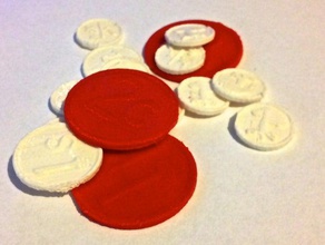rpg monedas de juguete juego accesorios carrara 3d print model - Mito3D