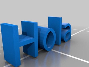 hola 3d impressão cursofablab 3d print model - Mito3D