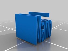 nombre 3d impressão testes curso fablab 3d print model - Mito3D