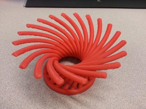 buraco de minhoca torção matemática arte 3d print model - Mito3D
