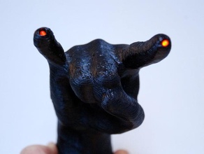 enlightened horns other battery featured led supportless 3d print model - Mito3D