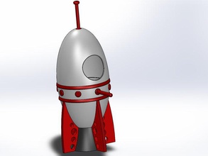 nichoir fusée spatiale les animaux 3d print model - Mito3D