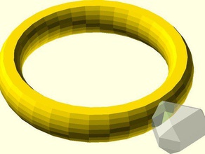gem ring other 2 materials 3d dual dualstrusion jewelry openscad parametric toy 3d print model - Mito3D