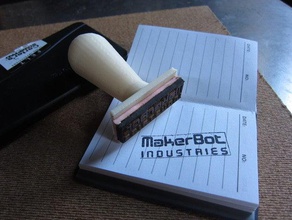parametric rubber stamp handle other openscad 3d print model - Mito3D