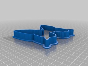 mariposa del cortador de la galleta cocina comedor personalizado 3d print model - Mito3D