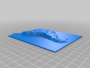 américa do sul mapa varreduras réplicas 3d print model - Mito3D