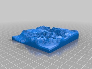 grand canyon mapa varreduras réplicas 3d print model - Mito3D