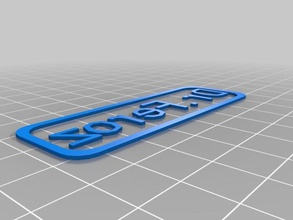 nome do tag atualizada sinais logotipos personalizado 3d print model - Mito3D