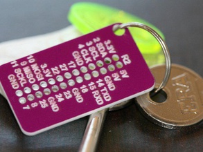 raspberry pi-Blatt-keyring gpio-pin-Beschriftung Ihrer Schlüssel Schlüsselanhänger 3d print model - Mito3D
