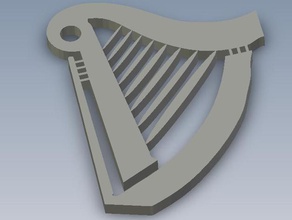 guinness harp coaster other 3d print model - Mito3D