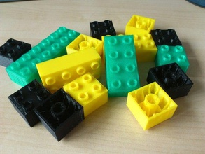 duplo compatible bricks pick your own size construction toys adjustable 3d print model - Mito3D