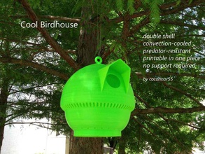 cool nichoir plein air jardin défi oiseaux le nid pas de soutien one piece 3d print model - Mito3D