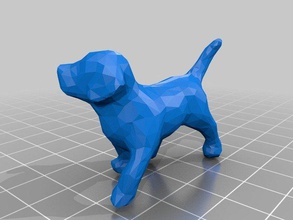 diggity dog 3d la stampa poligonale 3d print model - Mito3D
