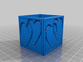 zwei Herzen litho-box Dekor angepasst 3d print model - Mito3D