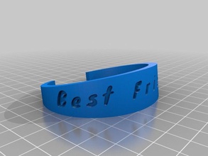 meu personalizados bracelete de pequeno melhores amigos pulseiras 3d print model - Mito3D